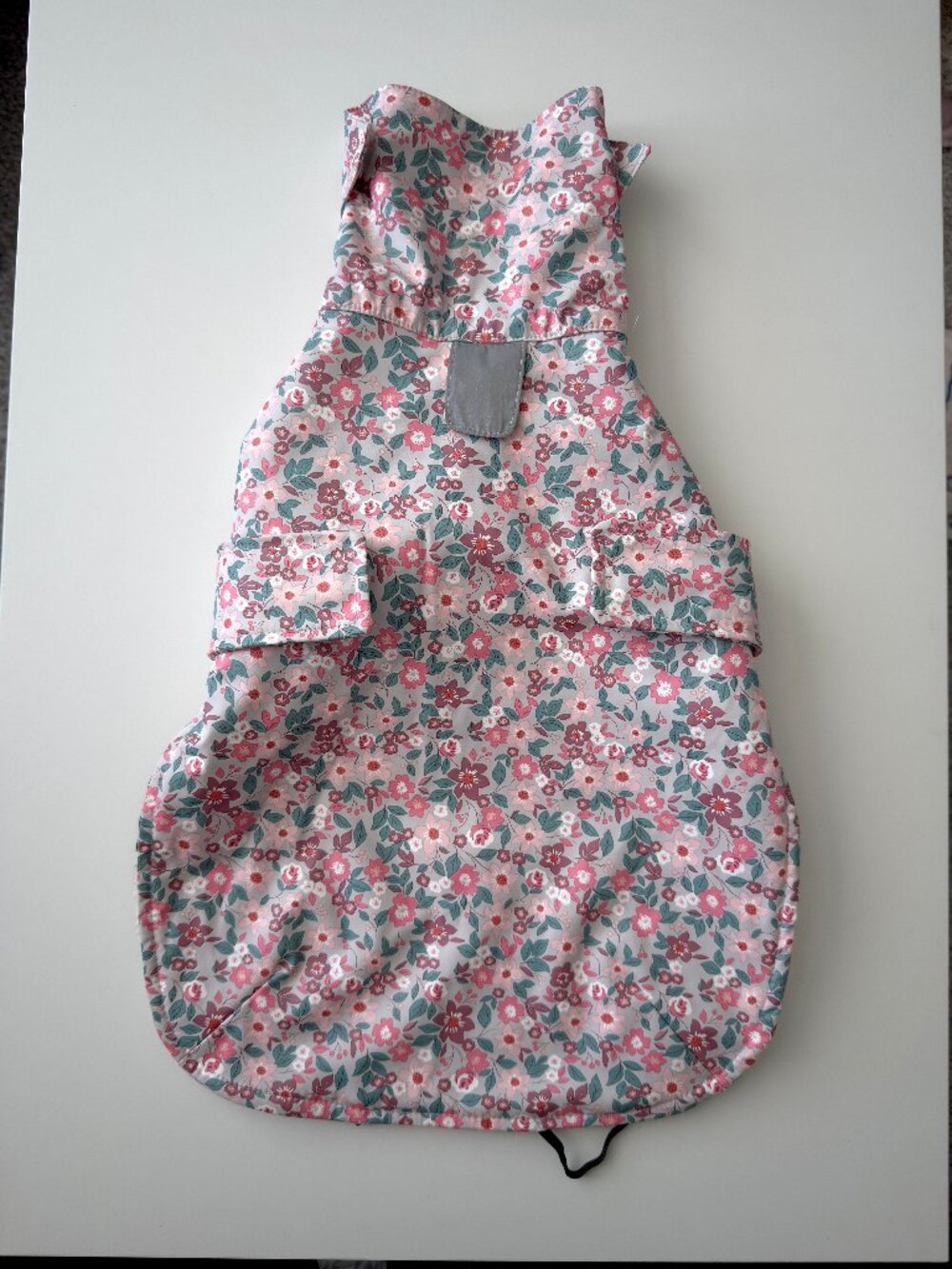 Zara rubberized ditzy floral dog raincoat
